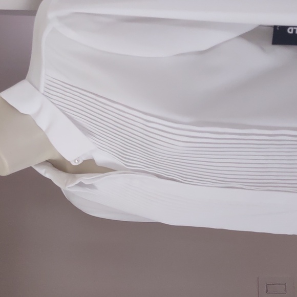 Karl Lagerfeld Classic White Button Down Tuxedo Shirt - Size XS /ECH/TP - Picture 6 of 11